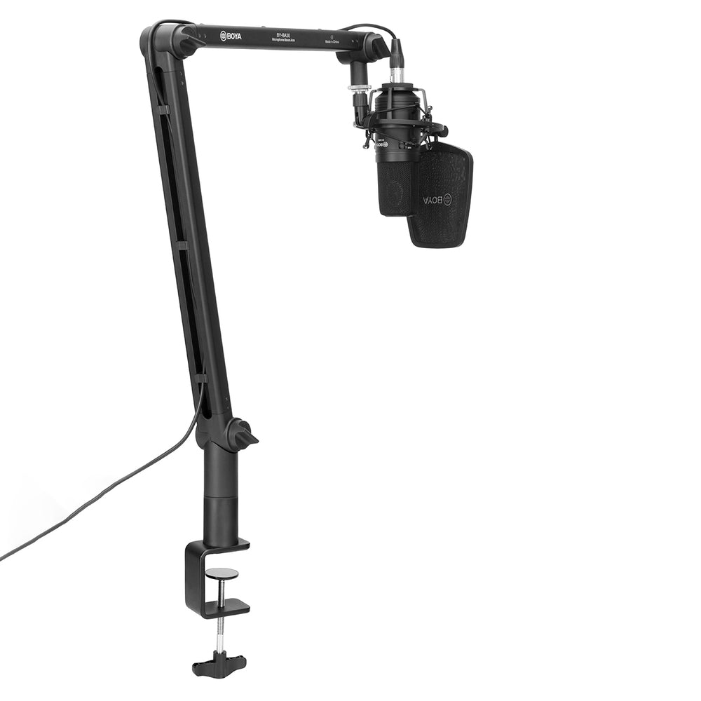 Boya BY-BA30 Desktop Microphone Arm with Hidden Cable Management - Black_1