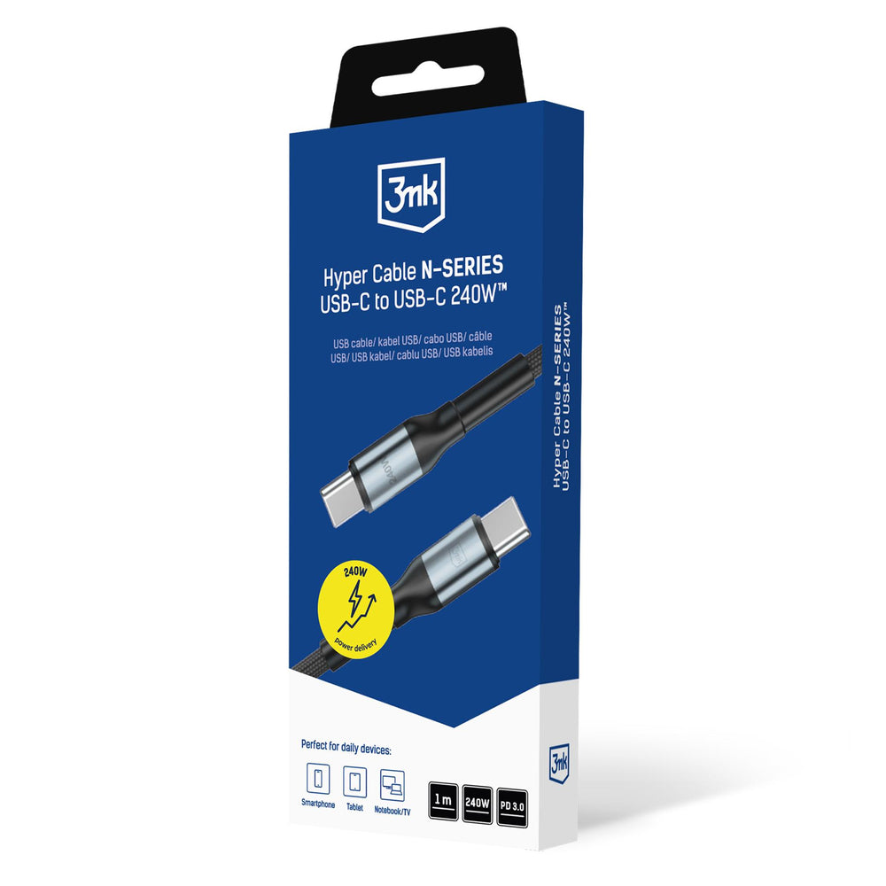 3mk Hyper Cable N-SERIES USB-C / USB-C 1m PD 3.0 QC 3.0 48V / 5A 240W - black_7
