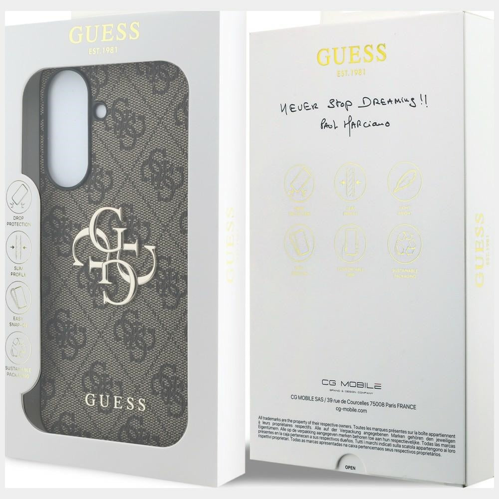 Etui Guess Leather 4G Metal Logo na Samsung Galaxy A37 5G - brązowe_7