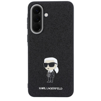 Etui Karl Lagerfeld Fixed Glitter Ikonik Logo Metal Pin na Samsung Galaxy A37 5G - czarne_2