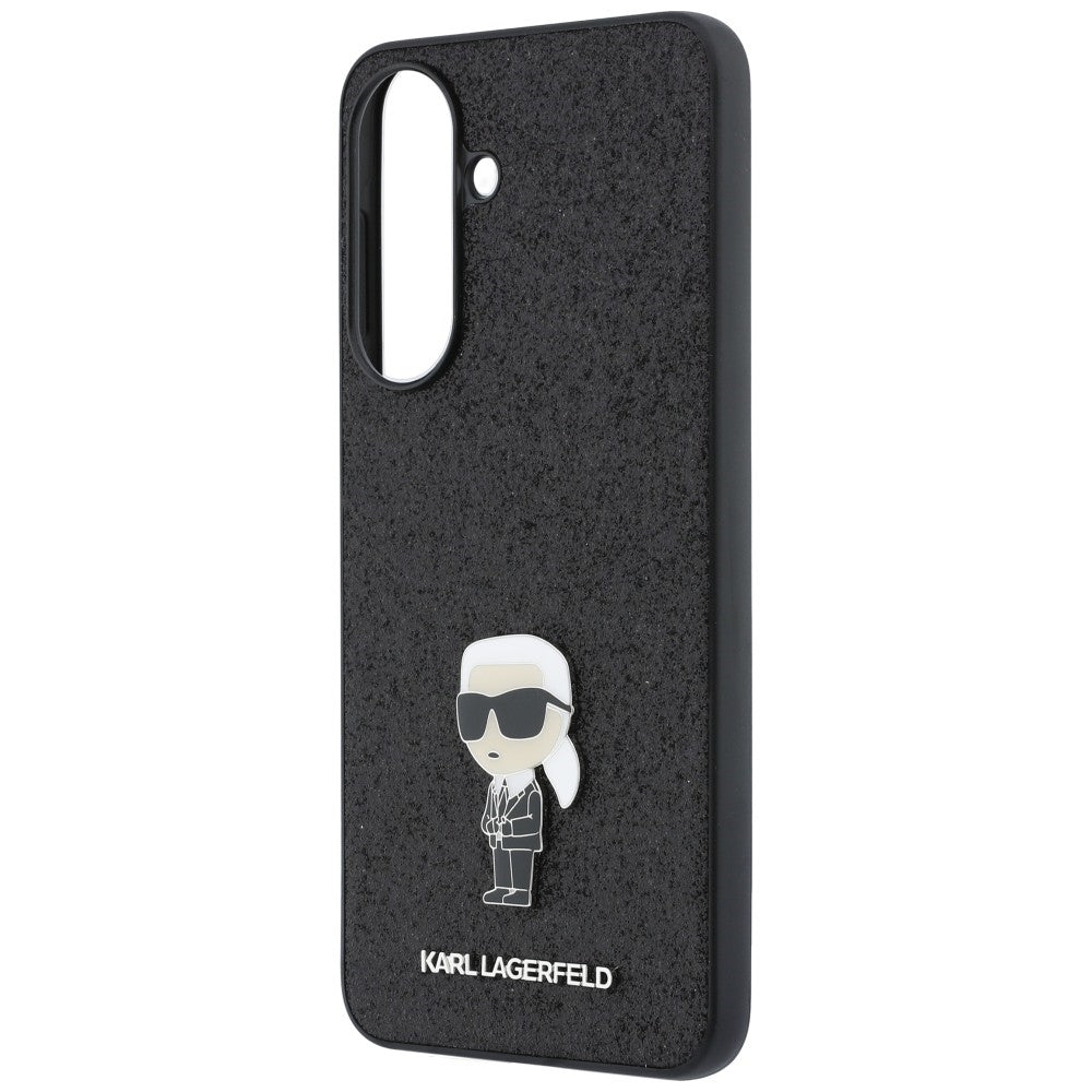 Etui Karl Lagerfeld Fixed Glitter Ikonik Logo Metal Pin na Samsung Galaxy A37 5G - czarne_5