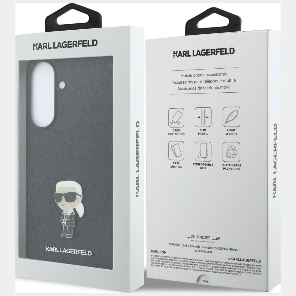 Etui Karl Lagerfeld Fixed Glitter Ikonik Logo Metal Pin na Samsung Galaxy A37 5G - czarne_7