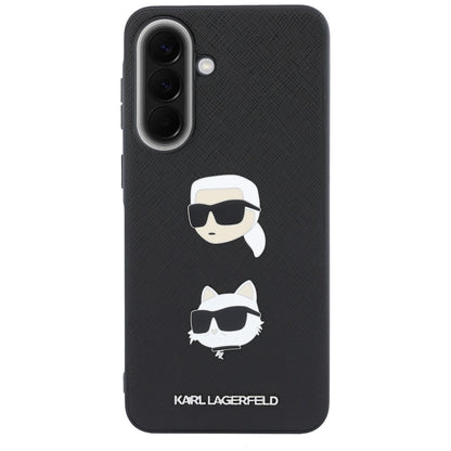 Etui Karl Lagerfeld w/ Karl&Choupette Heads Pins&Logo na Samsung Galaxy A37 5G - czarne_2