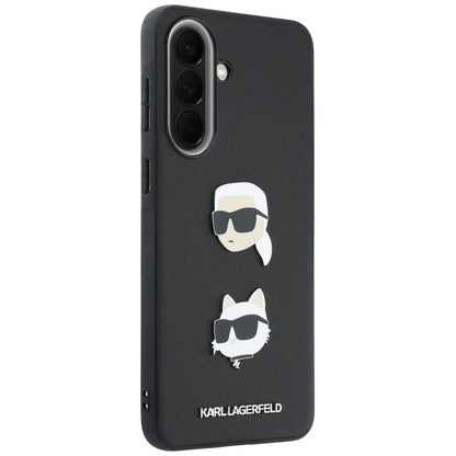 Etui Karl Lagerfeld w/ Karl&Choupette Heads Pins&Logo na Samsung Galaxy A37 5G - czarne_3