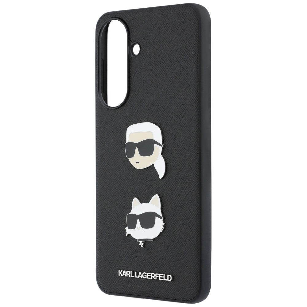 Etui Karl Lagerfeld w/ Karl&Choupette Heads Pins&Logo na Samsung Galaxy A37 5G - czarne_5