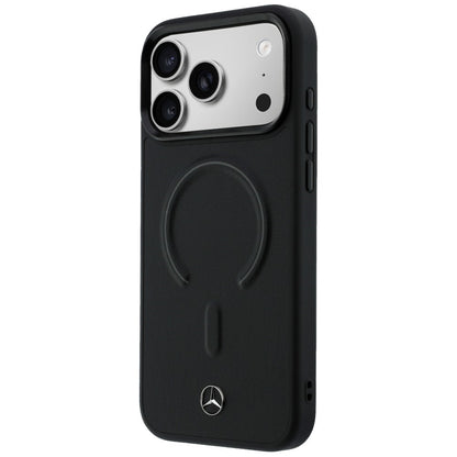 Etui Mercedes Leather 3D MagSafe na iPhone 17 Pro - czarne_1