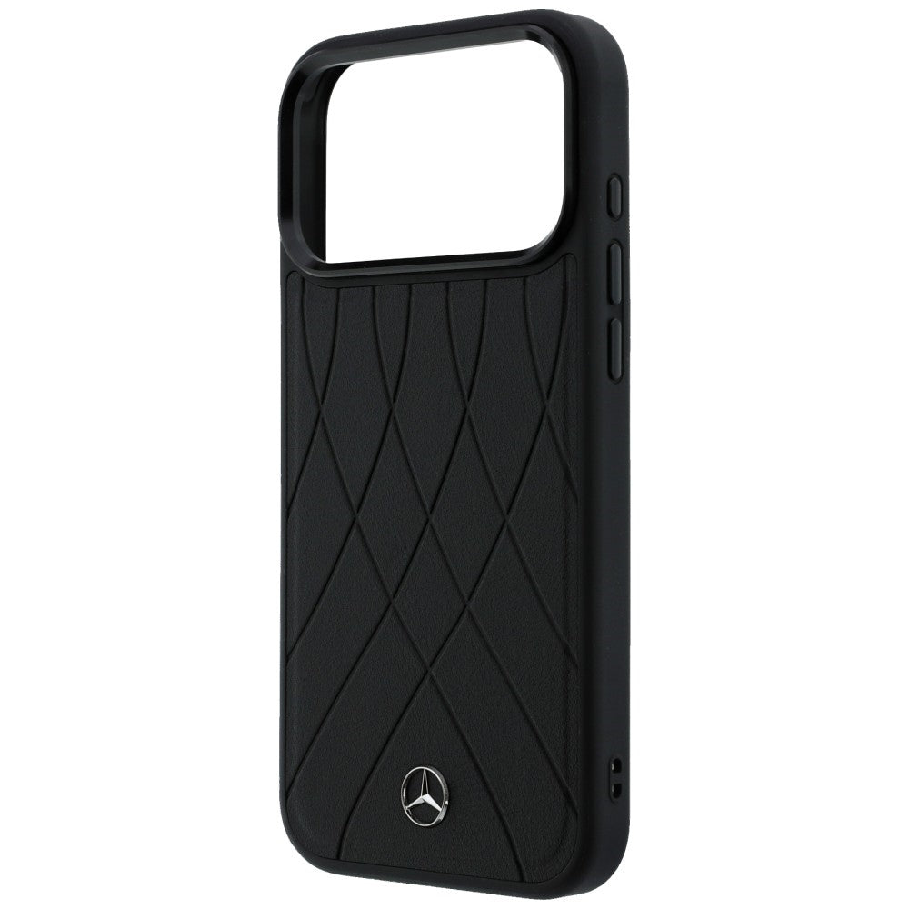 Etui Mercedes Leather with Crossed Lines MagSafe na iPhone 17 Pro Max - czarne_5