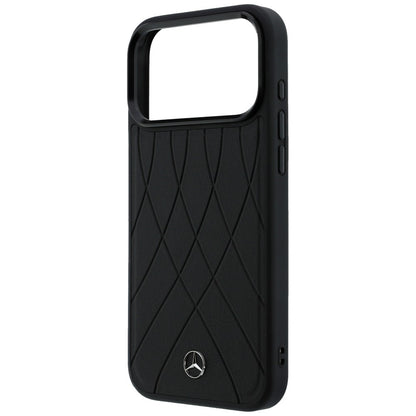 Etui Mercedes Leather with Crossed Lines MagSafe na iPhone 17 Pro Max - czarne_5