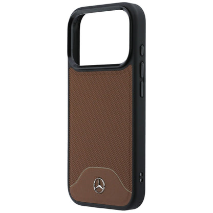 Etui Mercedes Leather Wood Effect and Curve MagSafe na iPhone 17 Pro - brązowe_5