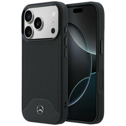 Etui Mercedes Leather Wood Effect and Curve MagSafe na iPhone 17 Pro Max - czarne_0