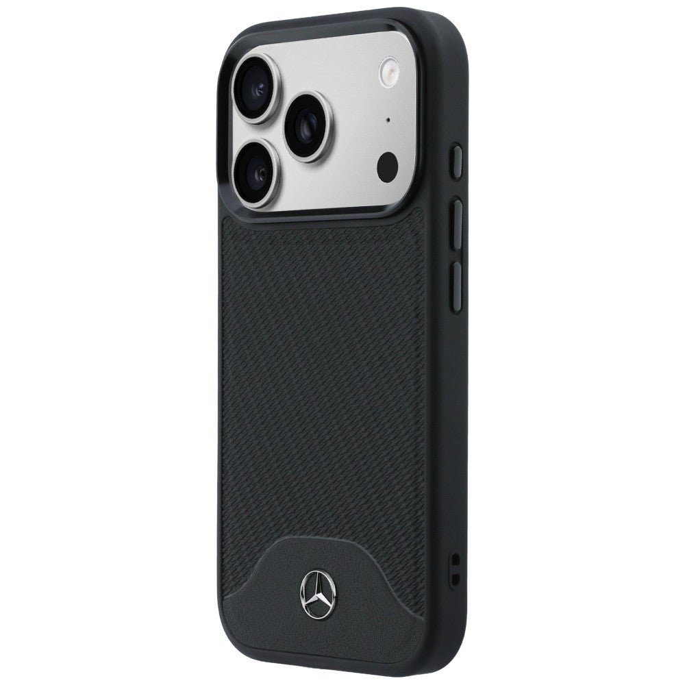 Etui Mercedes Leather Wood Effect and Curve MagSafe na iPhone 17 Pro Max - czarne_1