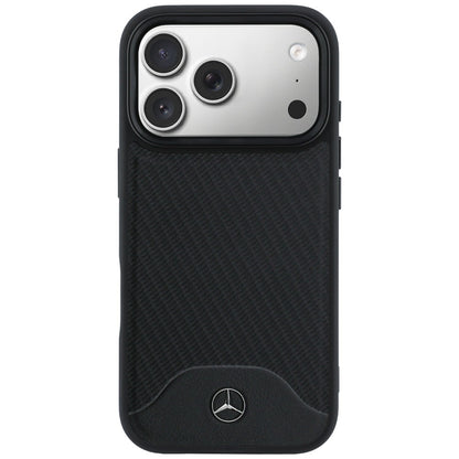 Etui Mercedes Leather Wood Effect and Curve MagSafe na iPhone 17 Pro Max - czarne_2