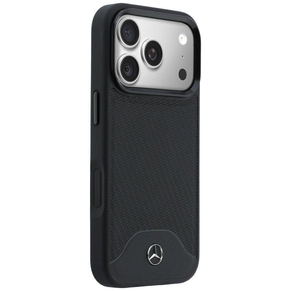 Etui Mercedes Leather Wood Effect and Curve MagSafe na iPhone 17 Pro Max - czarne_3