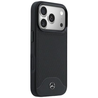 Etui Mercedes Leather Wood Effect and Curve MagSafe na iPhone 17 Pro Max - czarne_3
