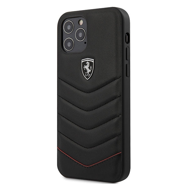 Etui Ferrari Off Track Quilted na iPhone 12 / 12 Pro - czarne_0