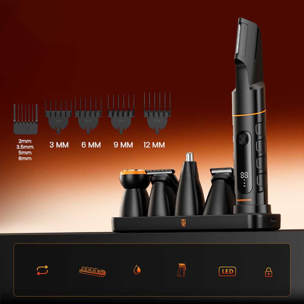 MAXGROOM LK-892 multifunctional trimmer with replaceable tips - black_11