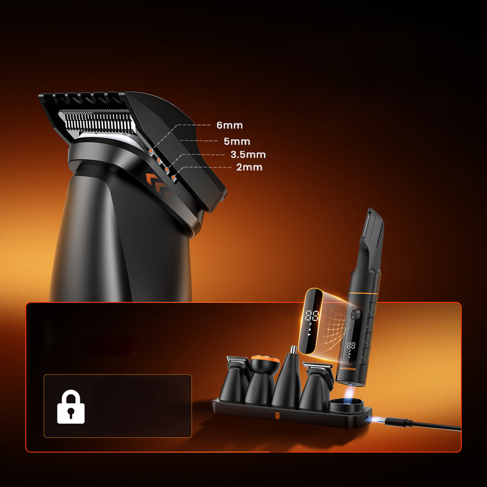 MAXGROOM LK-892 multifunctional trimmer with replaceable tips - black_18