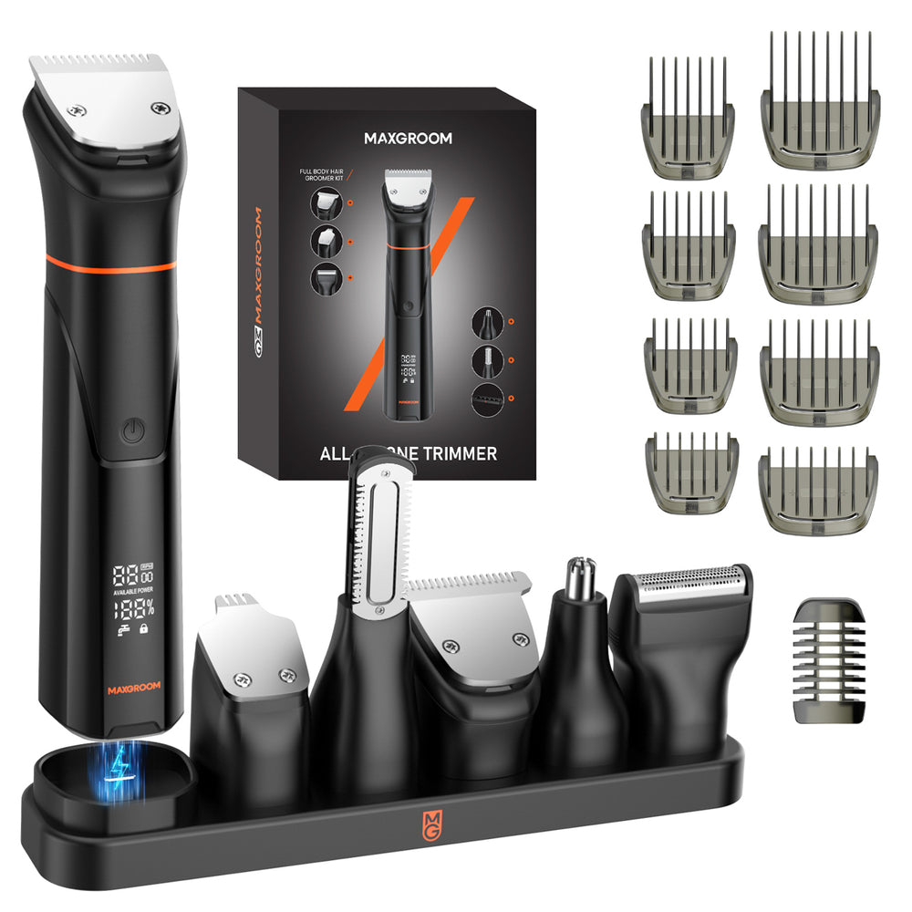 MAXGROOM JK-666 6-in-1 trimmer for beard, hair, body, nose and ears IPX6 - black_0