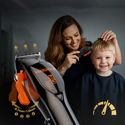 MAXGROOM WF-3908 multifunctional hair clipper with trimmer - black_3
