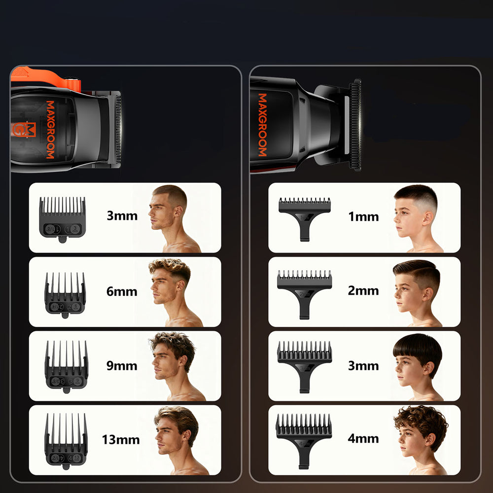 MAXGROOM WF-3908 multifunctional hair clipper with trimmer - black_7