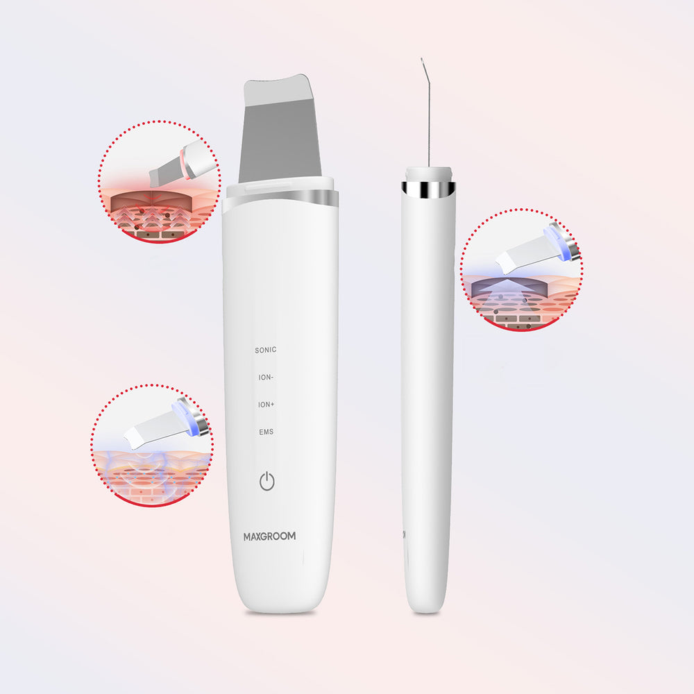 MAXGROOM M-169 ultrasonic cavitation peeling device with LED light therapy - white_9