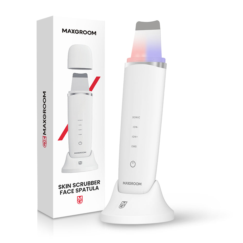 MAXGROOM M-169 ultrasonic cavitation peeling device with LED light therapy - white_1