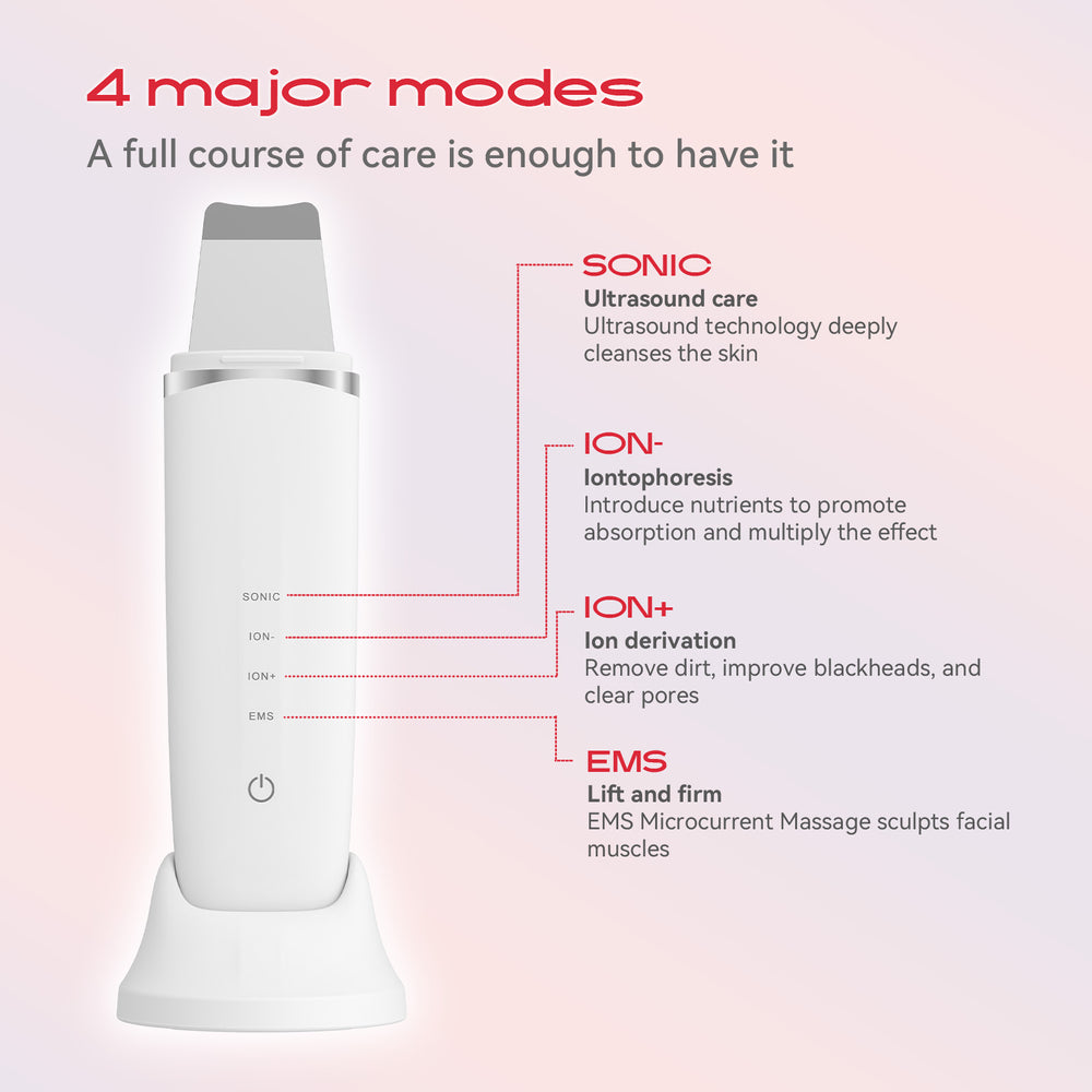 MAXGROOM M-169 ultrasonic cavitation peeling device with LED light therapy - white_3