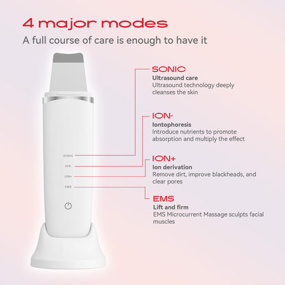 MAXGROOM M-169 ultrasonic cavitation peeling device with LED light therapy - white_3