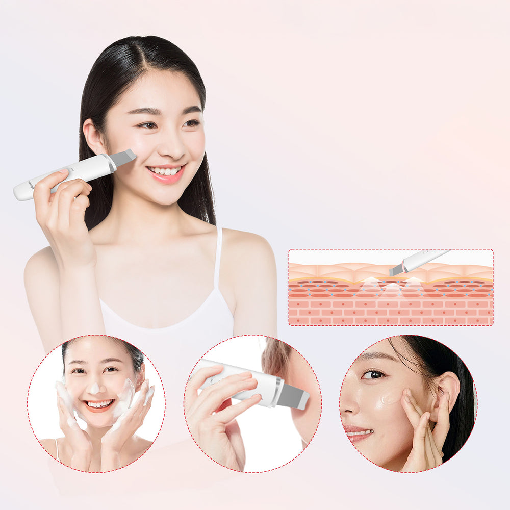 MAXGROOM M-169 ultrasonic cavitation peeling device with LED light therapy - white_5