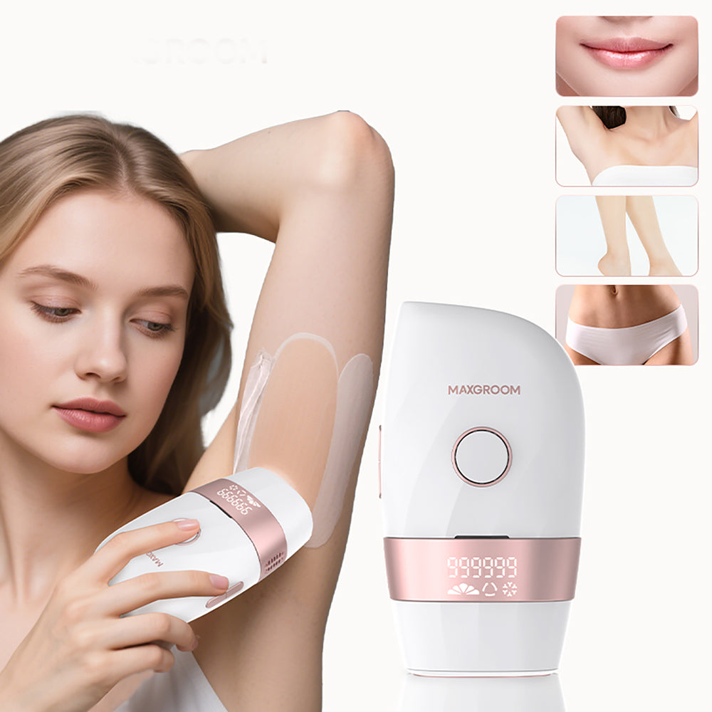 MAXGROOM JD-TM003 IPL epilator for hair removal - white and pink_2