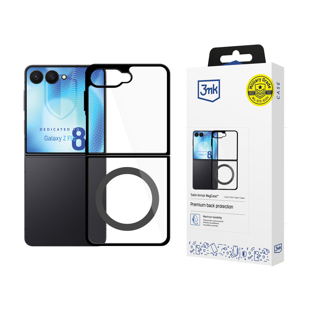 3mk Satin Armor Case+ Flip for Samsung Galaxy Z Flip 8 - transparent_0