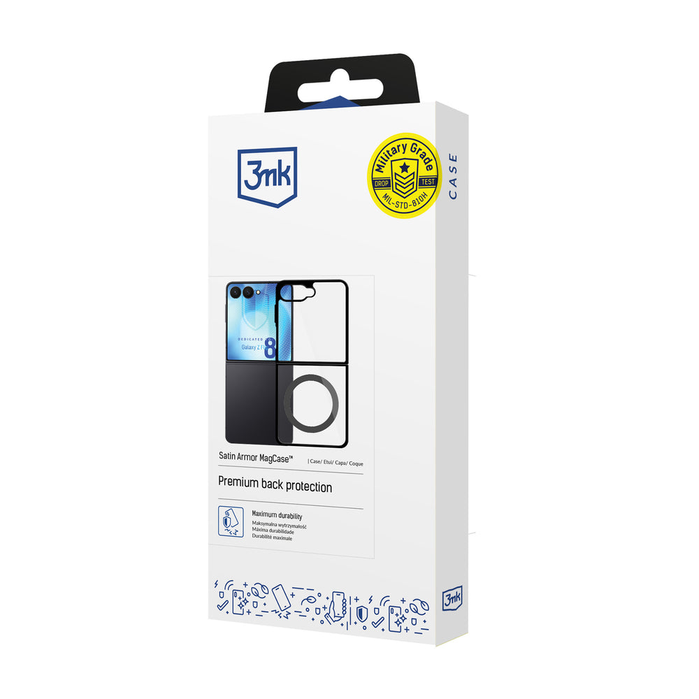 3mk Satin Armor Case+ Flip for Samsung Galaxy Z Flip 8 - transparent_2