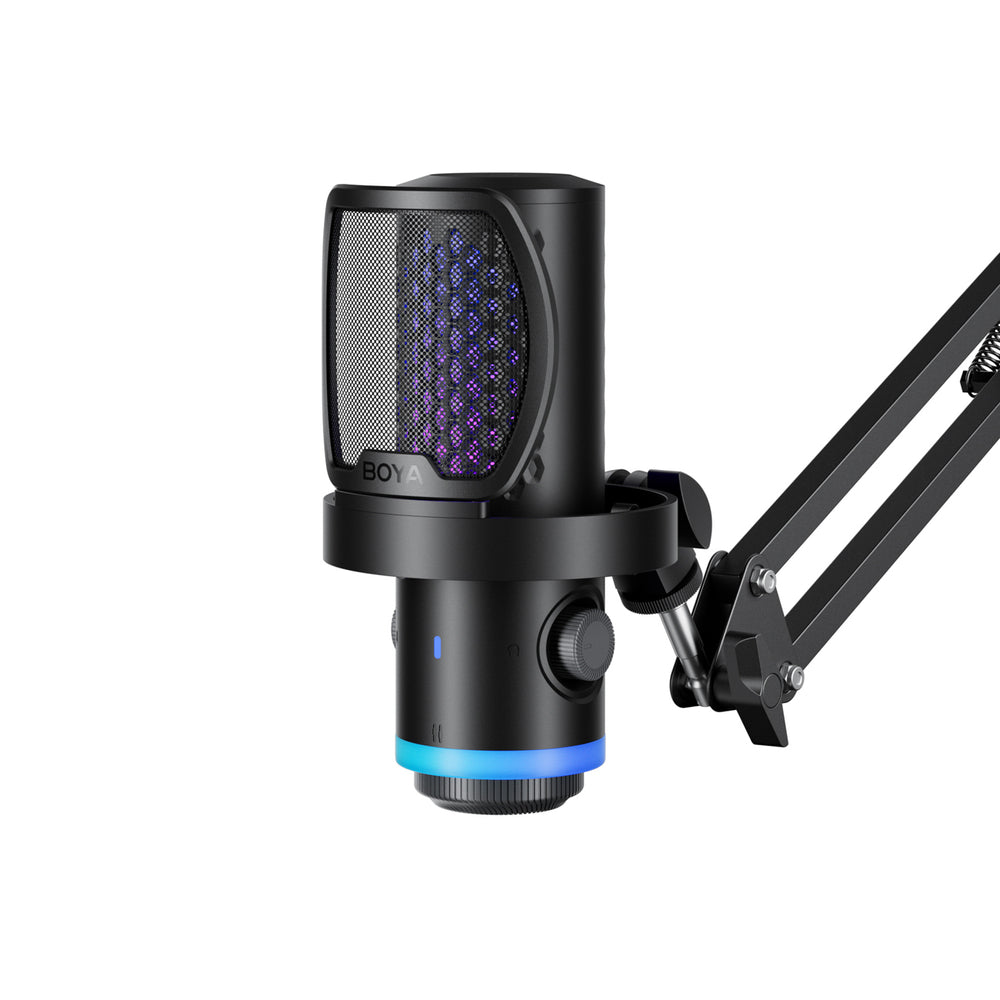 BOYA CastMic G40B Wired Gaming Microphone with Arm, USB-C - Black_0
