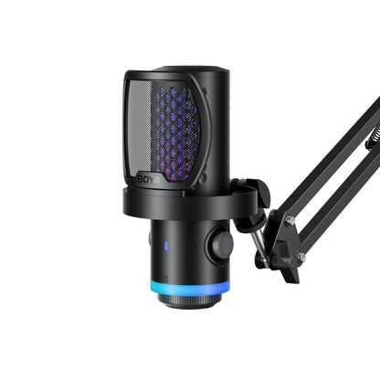 BOYA CastMic G40B Wired Gaming Microphone with Arm, USB-C - Black_0