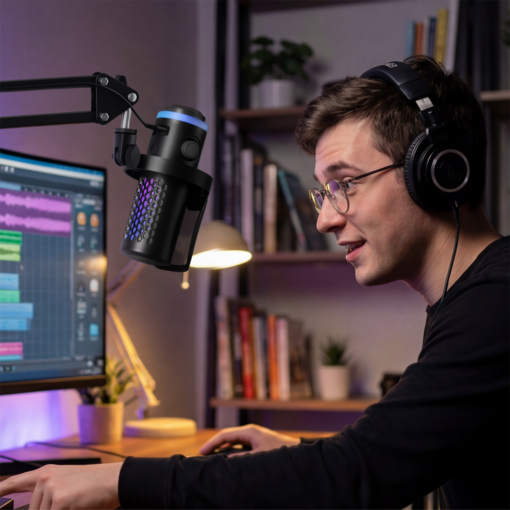 BOYA CastMic G40B Wired Gaming Microphone with Arm, USB-C - Black_9