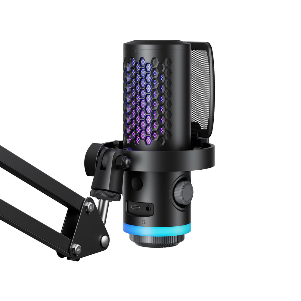 BOYA CastMic G40B Wired Gaming Microphone with Arm, USB-C - Black_1