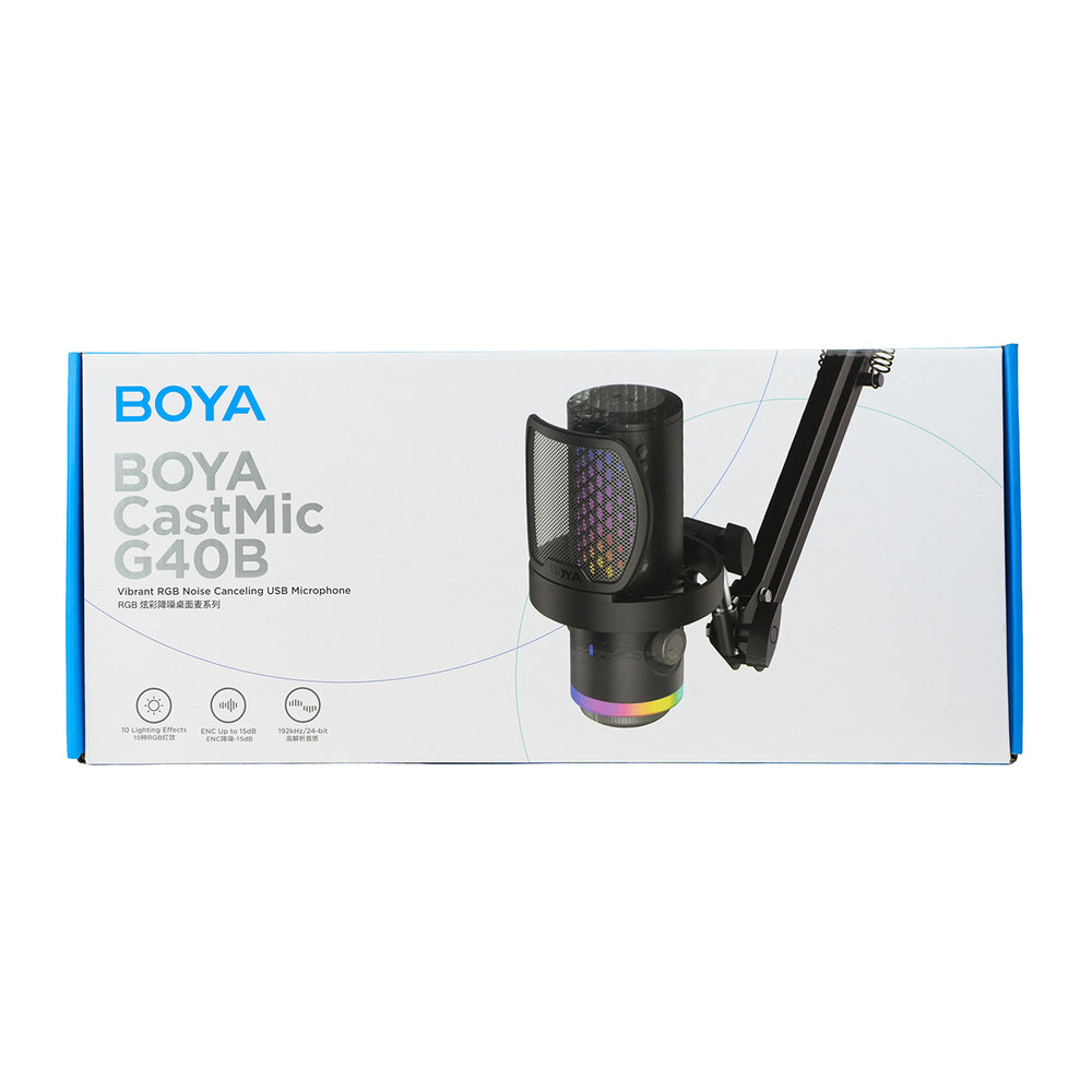 BOYA CastMic G40B Wired Gaming Microphone with Arm, USB-C - Black_4