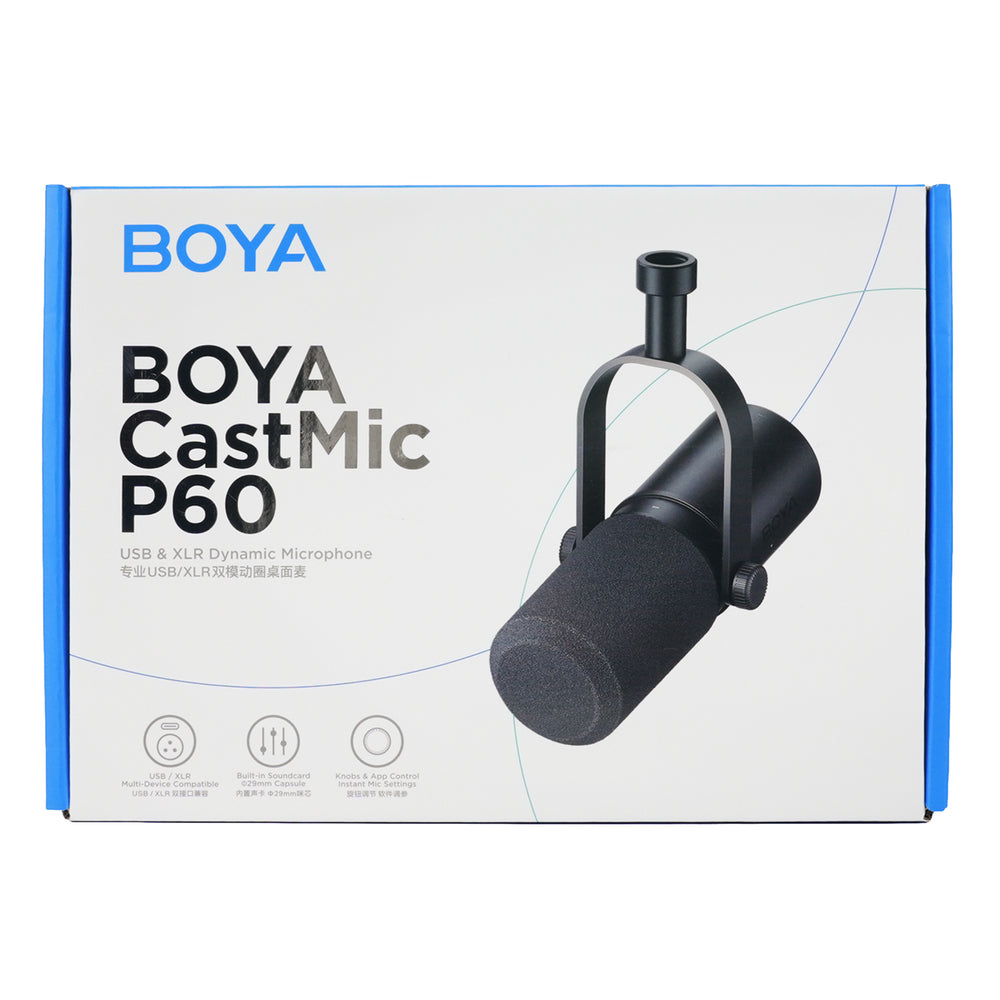 BOYA CastMic P60 Wired USB XLR Studio Microphone - Black_12