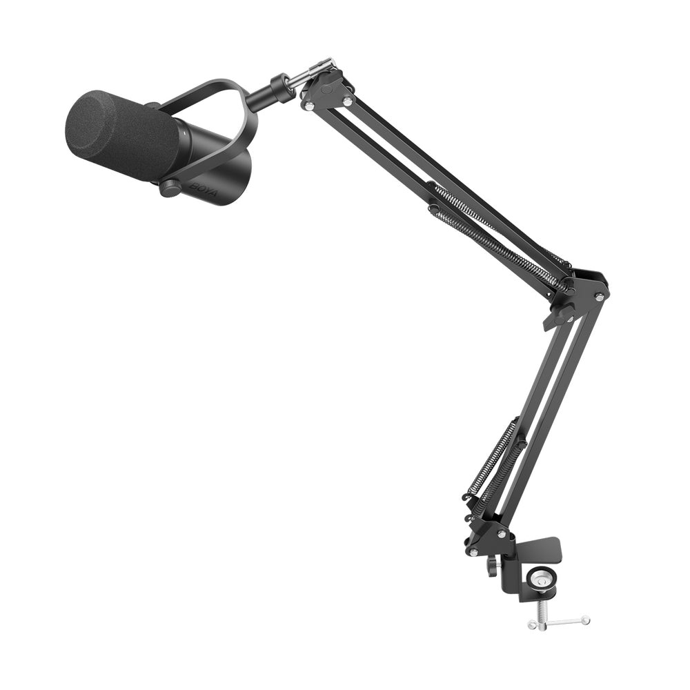 BOYA CastMic P60B studio microphone with arm, wired USB XLR - black_0