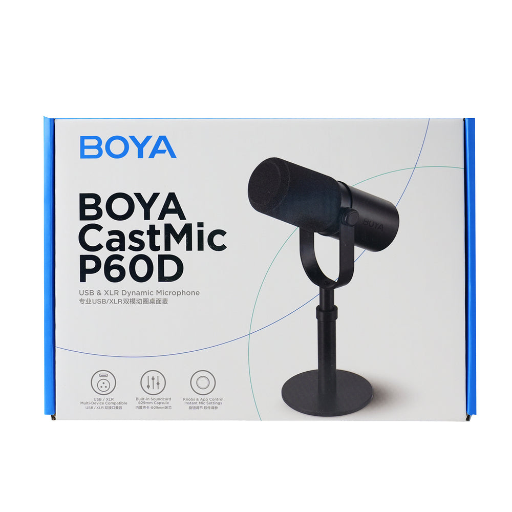 BOYA CastMic P60D Studio Microphone Stand Wired USB XLR - Black_14