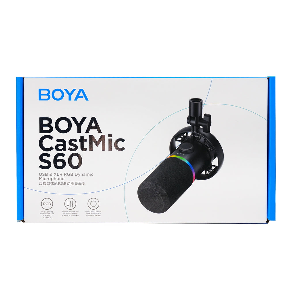 BOYA CastMic S60 Wired Dynamic Gaming Microphone USB XLR - Black_11