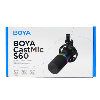 BOYA CastMic S60 Wired Dynamic Gaming Microphone USB XLR - Black_11