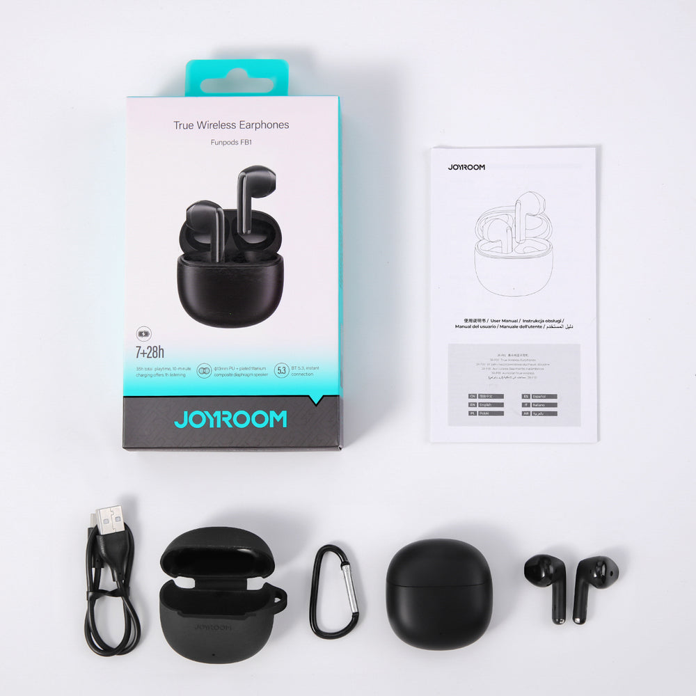 Joyroom JR-FB1 Funpods Bluetooth 6.0 In-Ear TWS Wireless Headphones - Black_7