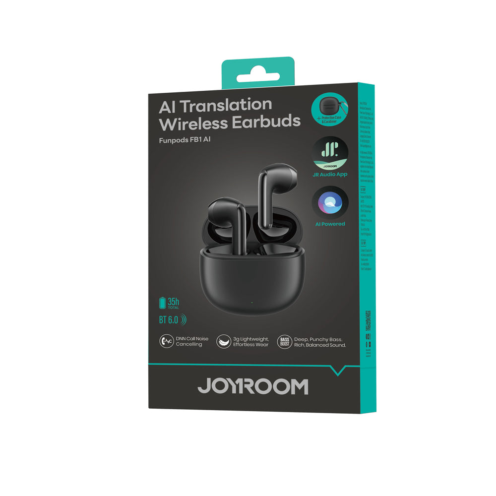Joyroom JR-FB1 Funpods Bluetooth 6.0 In-Ear TWS Wireless Headphones with AI Functions - Black_6