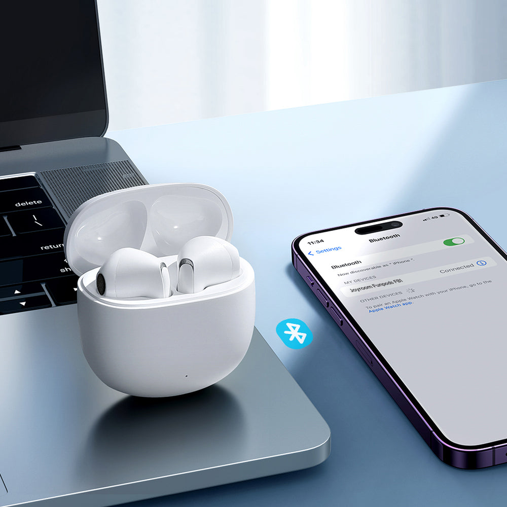 Joyroom JR-FB1 Funpods Bluetooth 6.0 In-Ear TWS Wireless Headphones - White_9
