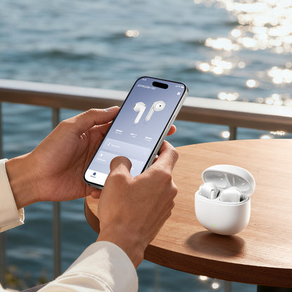 Joyroom JR-FB1 Funpods Bluetooth 6.0 In-Ear TWS Wireless Headphones with AI Functions - White_15