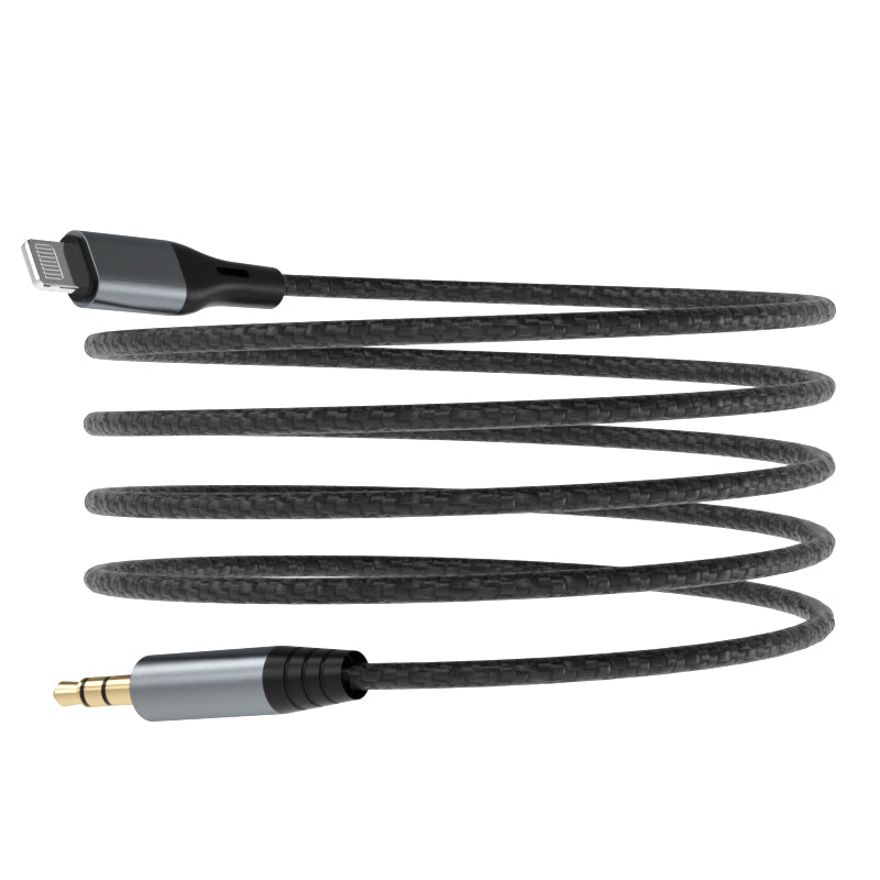 Dudao Lightning to mini jack 3.5mm audio cable 1m gray (L11PRO)_3