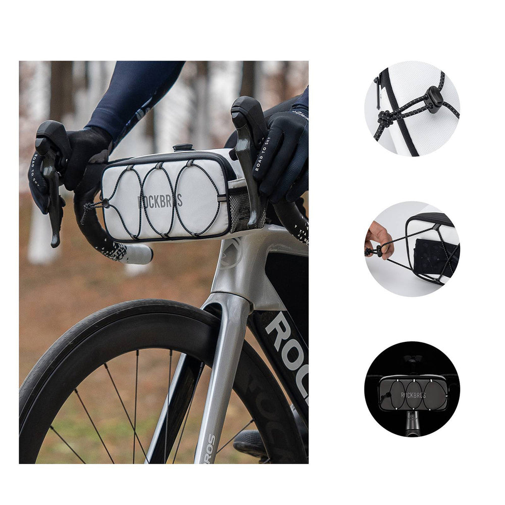 Rockbros TL001 ROAD TO SKY 1.9L Waterproof Handlebar Bike Bag - White_3
