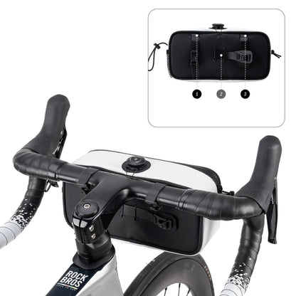 Rockbros TL001 ROAD TO SKY 1.9L Waterproof Handlebar Bike Bag - White_4