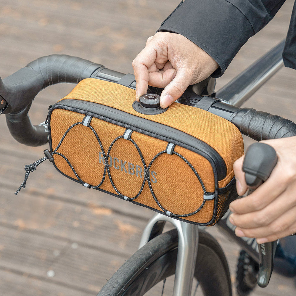 Rockbros TL001 ROAD TO SKY 1.9L Handlebar Bike Bag Waterproof - Orange_13
